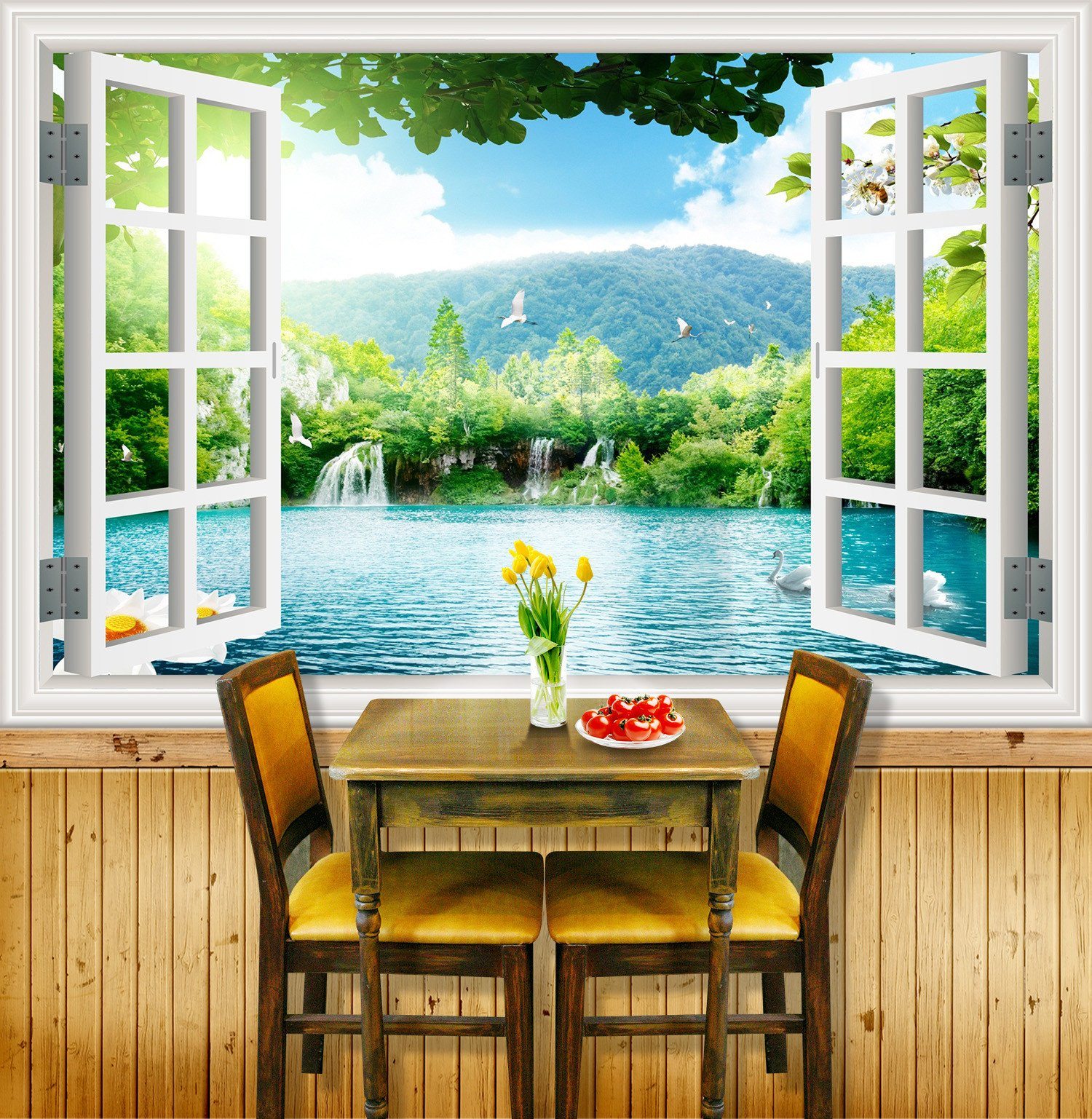 3D Pure Lake Mountain 239 Wallpaper AJ Wallpaper