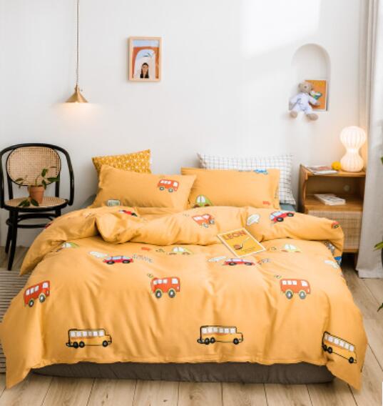 3D Little Yellow Car 17058 Bed Pillowcases Quilt