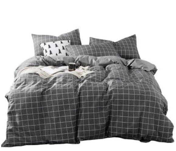 3D Dark Green Small Grid 14205 Bed Pillowcases Quilt
