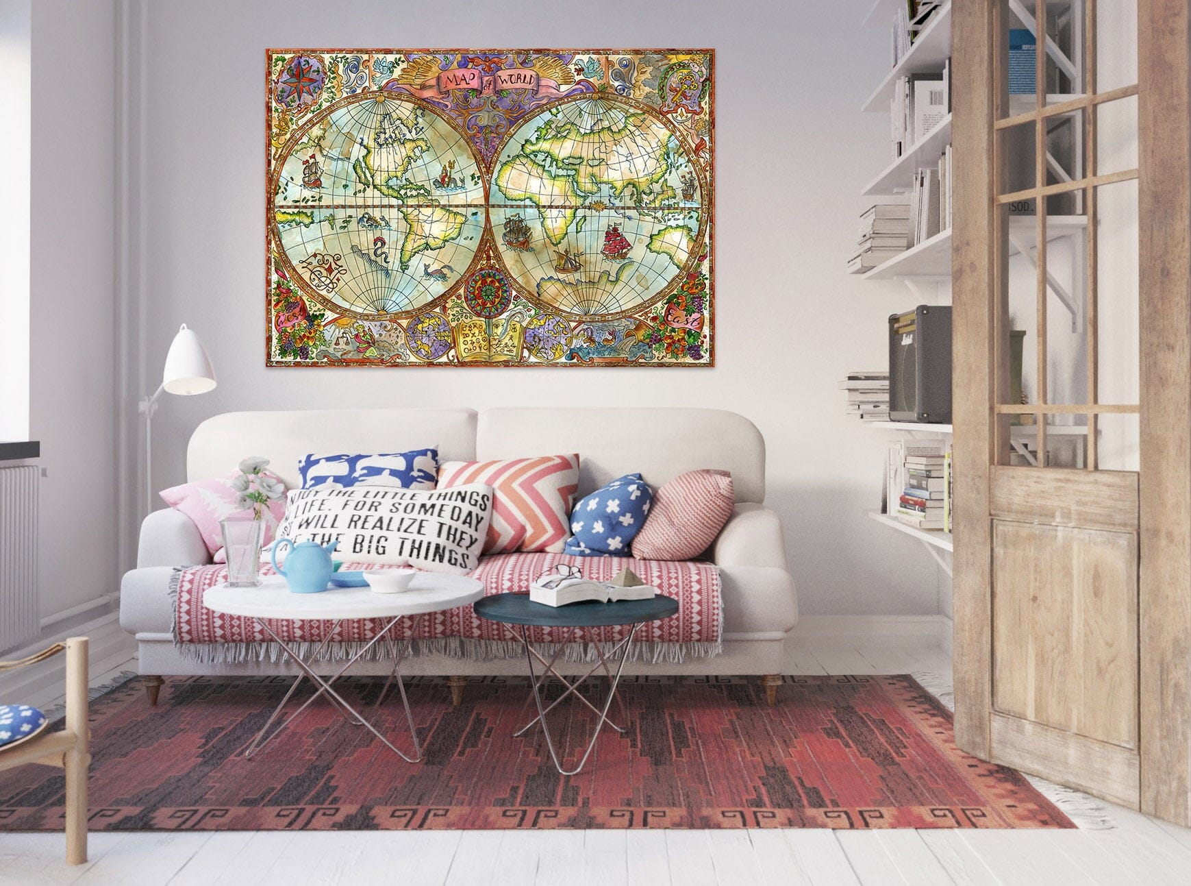 3D Precision Painting 230 World Map Wall Sticker Wallpaper AJ Wallpaper 2