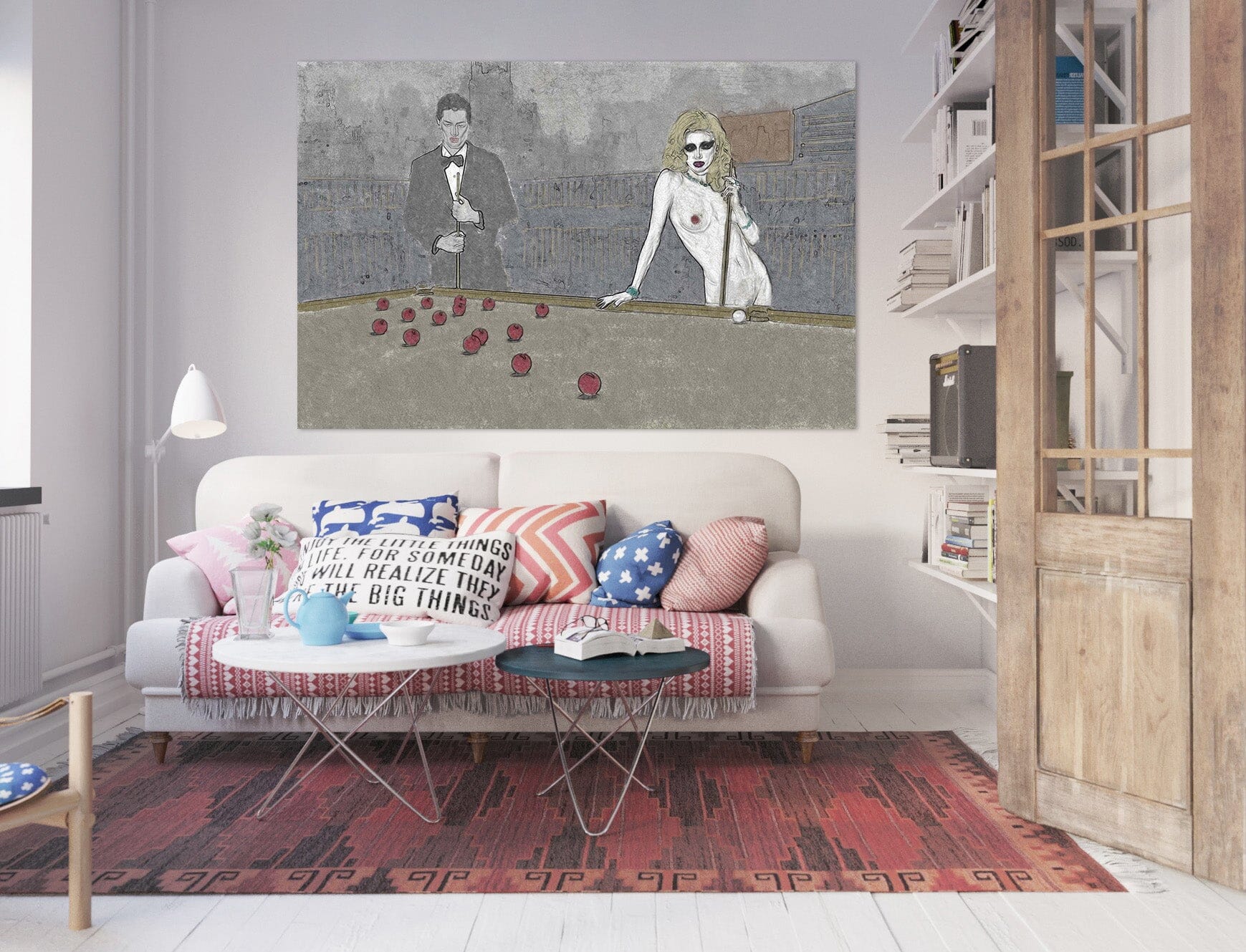 3D Play Billiards 014 Marco Cavazzana Wall Sticker Wallpaper AJ Wallpaper 2