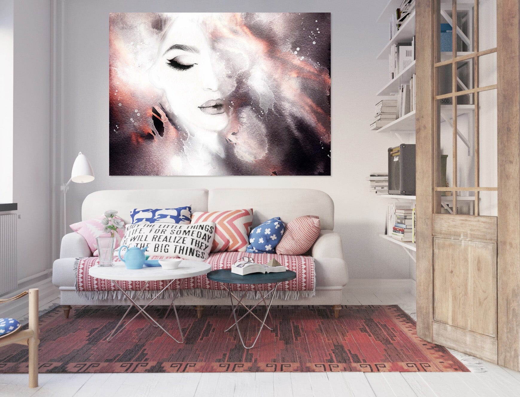 3D Graffiti Pink Woman 1031 Wall Sticker Wallpaper AJ Wallpaper 2