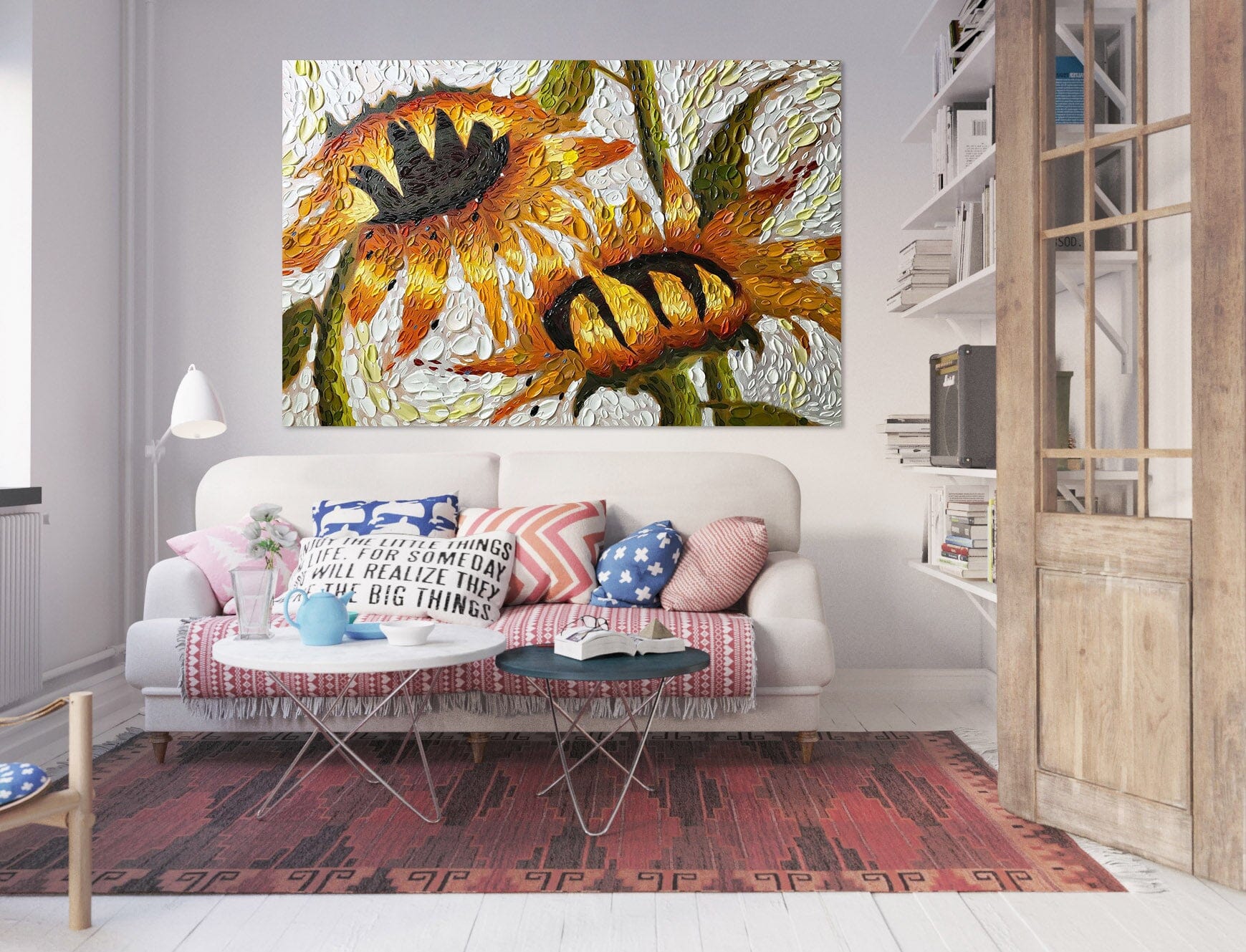 3D Sunflower 027 Dena Tollefson Wall Sticker Wallpaper AJ Wallpaper 2