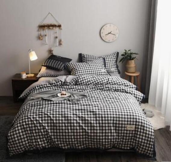 3D White And Black Grid 14025 Bed Pillowcases Quilt