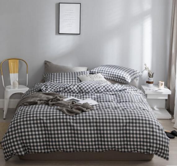 3D Black Grid 20252 Bed Pillowcases Quilt