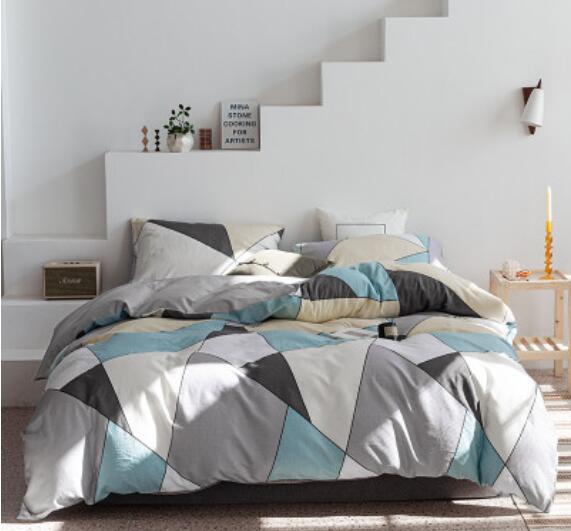 3D Triangle Stitching 30088 Bed Pillowcases Quilt