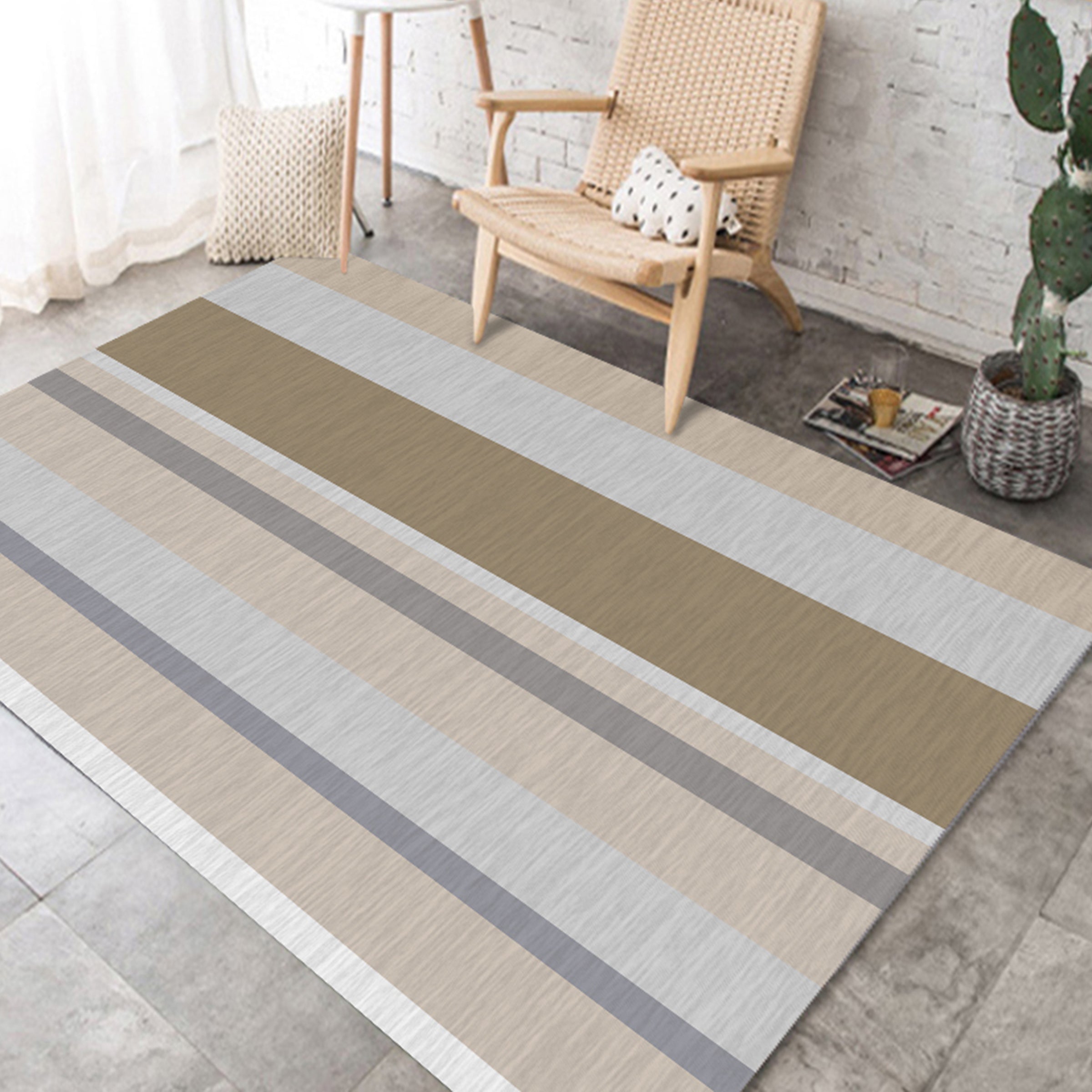 3D Color Stripe WG261 Non Slip Rug Mat Mat AJ Creativity Home