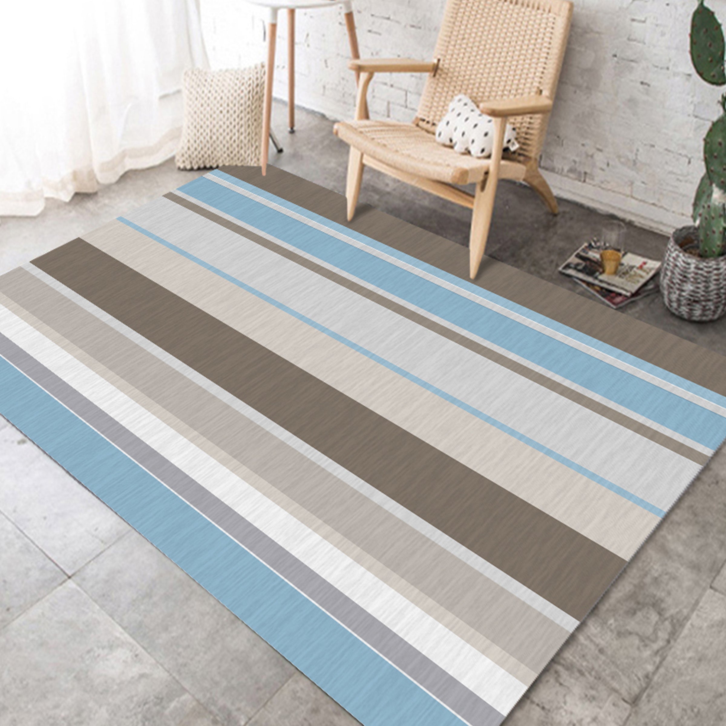 3D Color Stripe WG262 Non Slip Rug Mat Mat AJ Creativity Home