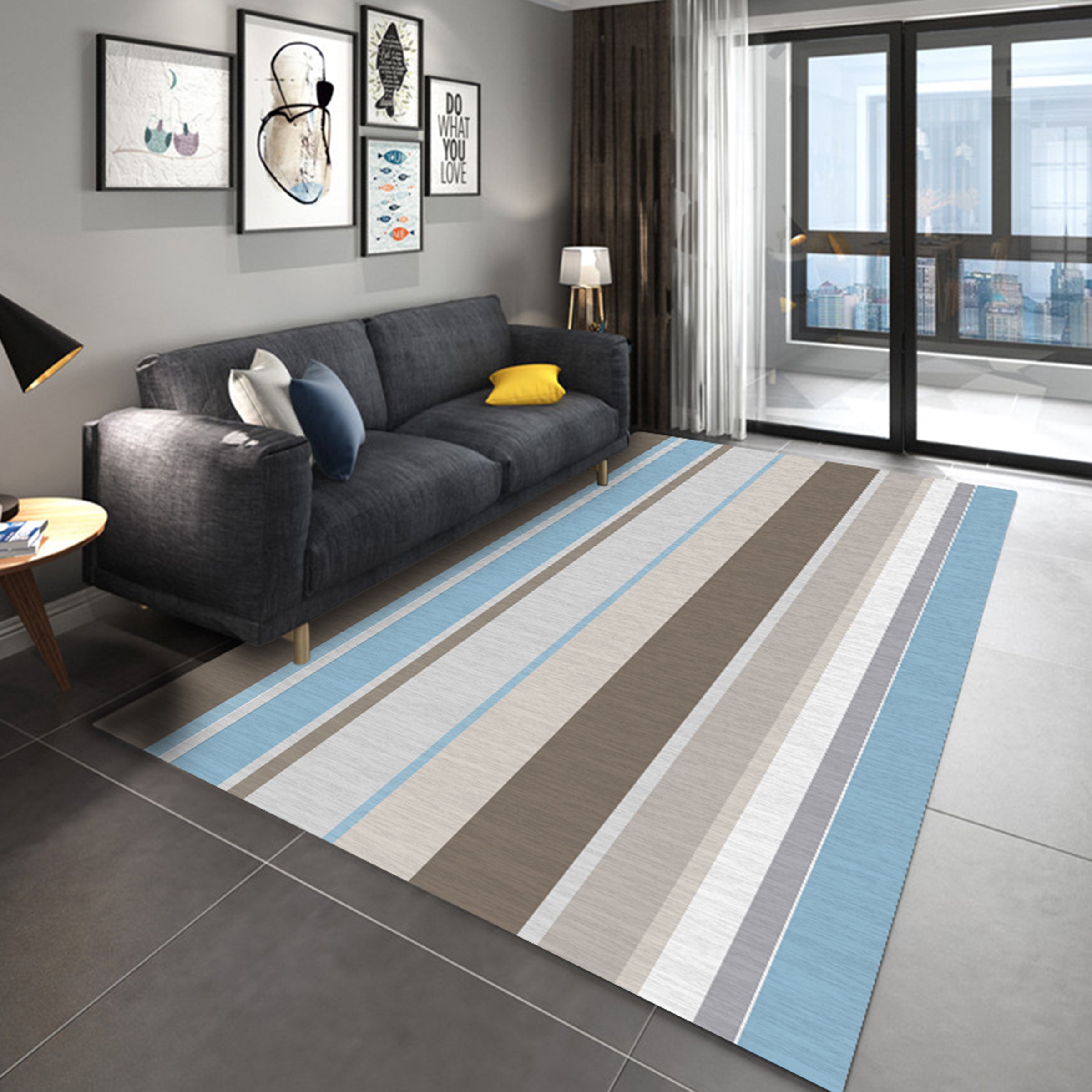 3D Color Stripe WG262 Non Slip Rug Mat Mat AJ Creativity Home