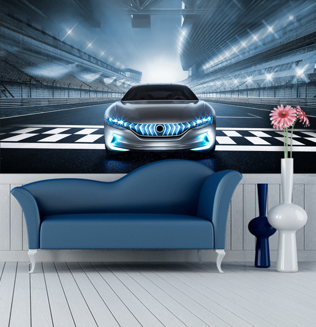 3D Stadium Sports Car 285 Vehicle Wall Murals