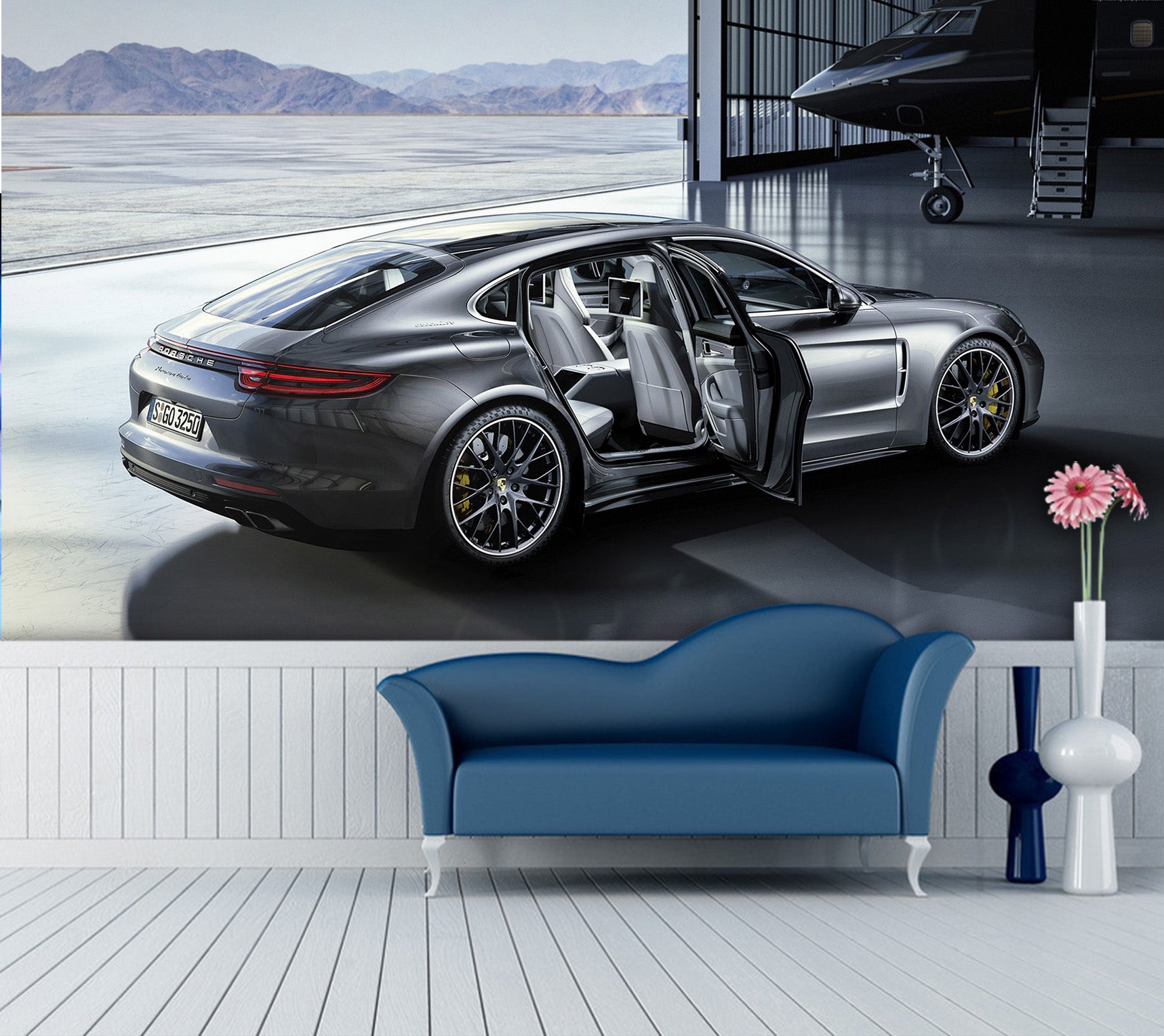 3D Super Run Airport 406 Vehicle Wall Murals