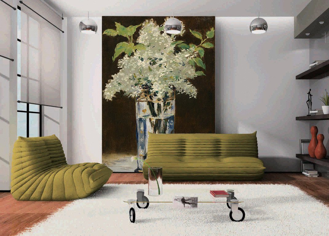 White Flowers Vase Wallpaper AJ Wallpaper