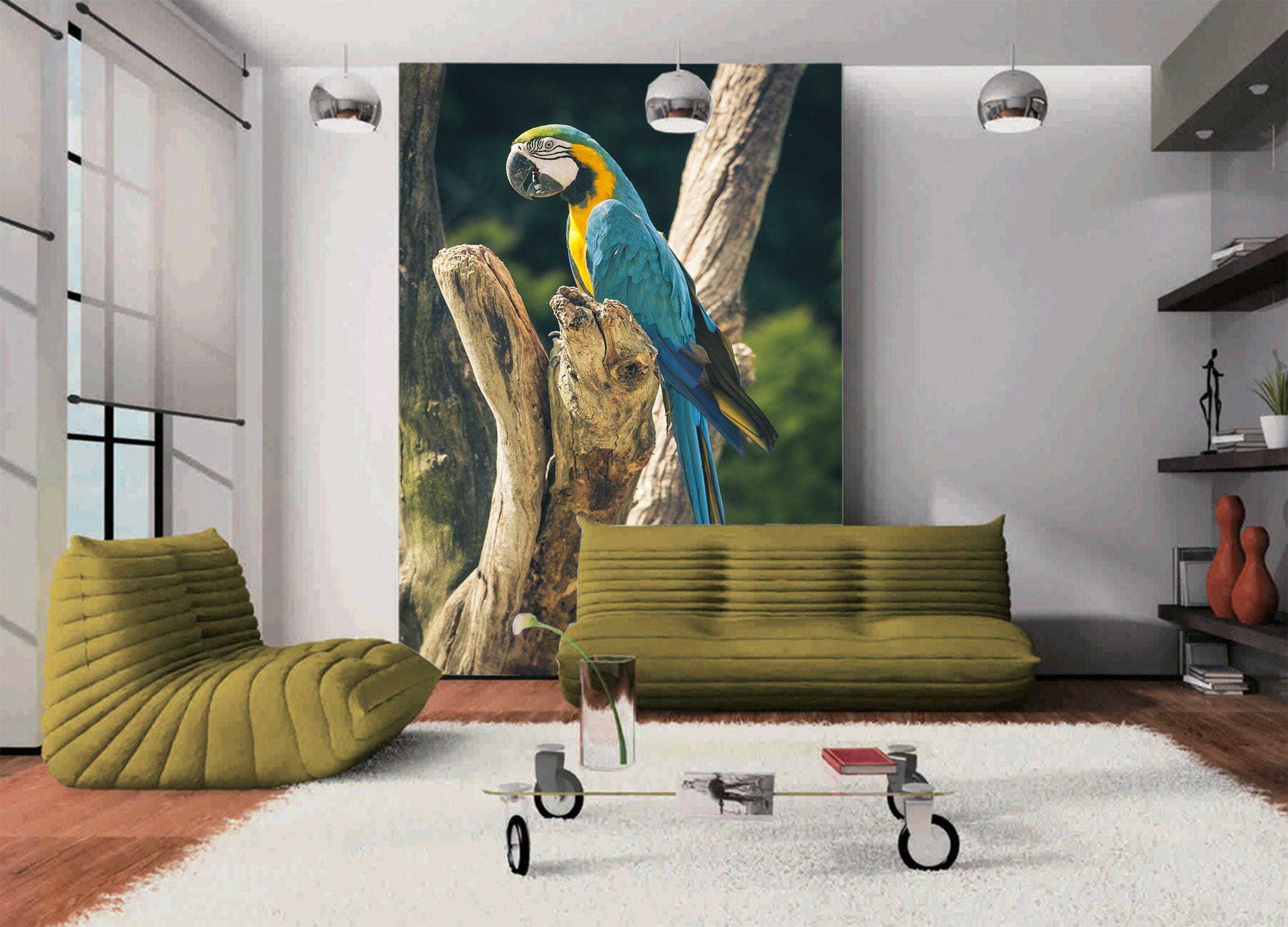 3D Color Parrot 1093 Wall Murals Wallpaper AJ Wallpaper 2