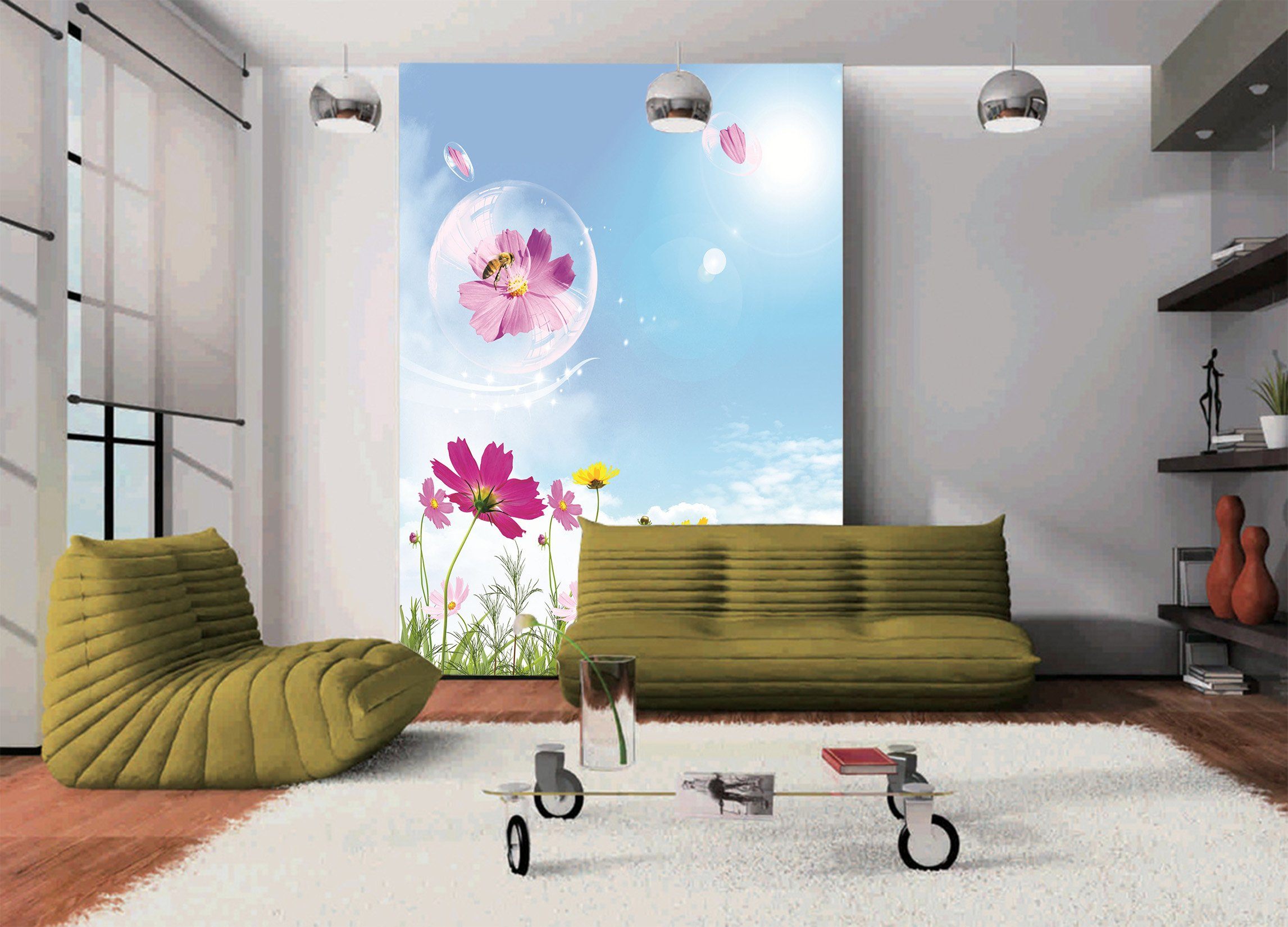 3D Sunshine Chrysanthemum 797 Wallpaper AJ Wallpaper