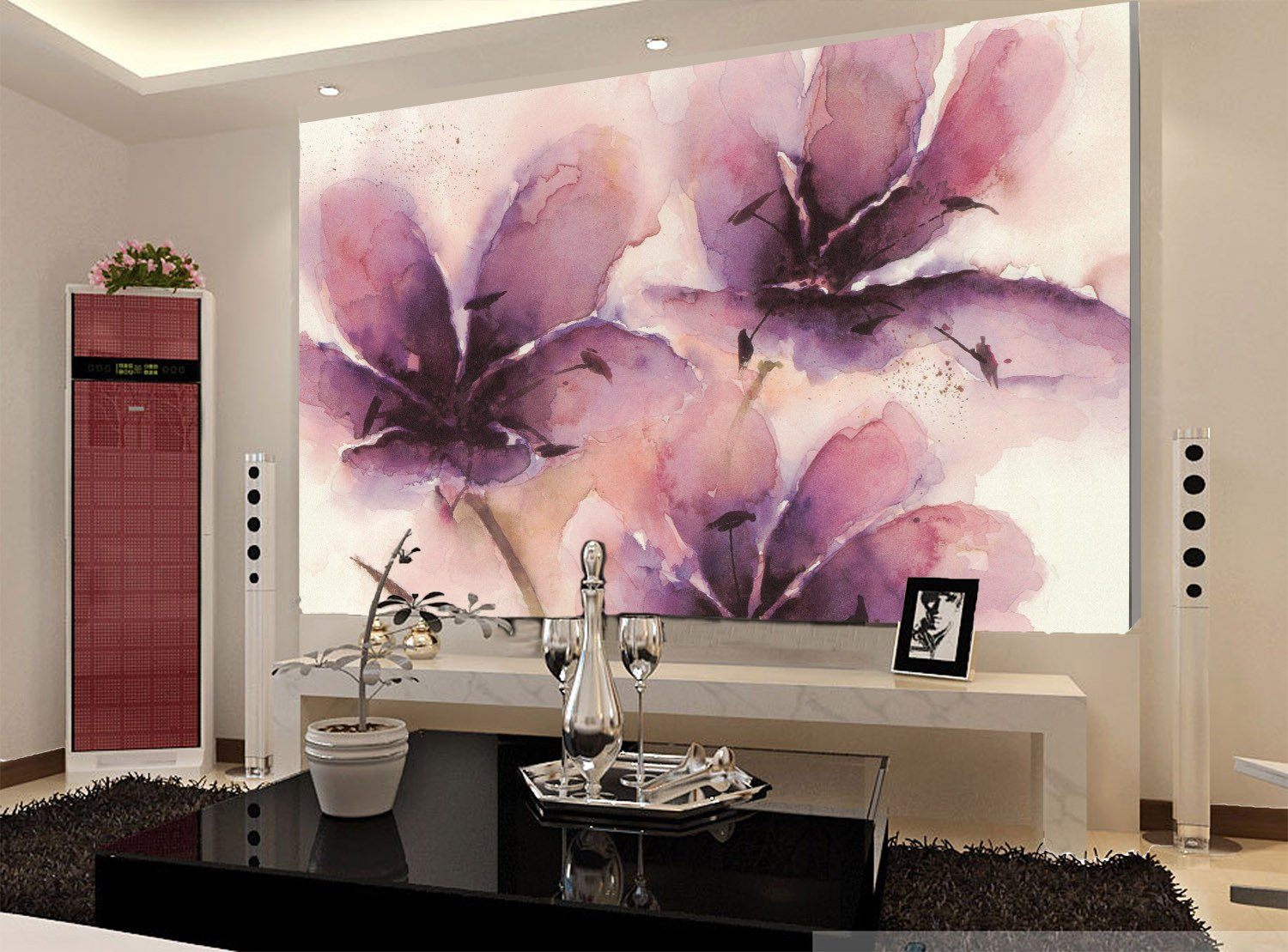 Watercolor Flowers Wallpaper AJ Wallpaper