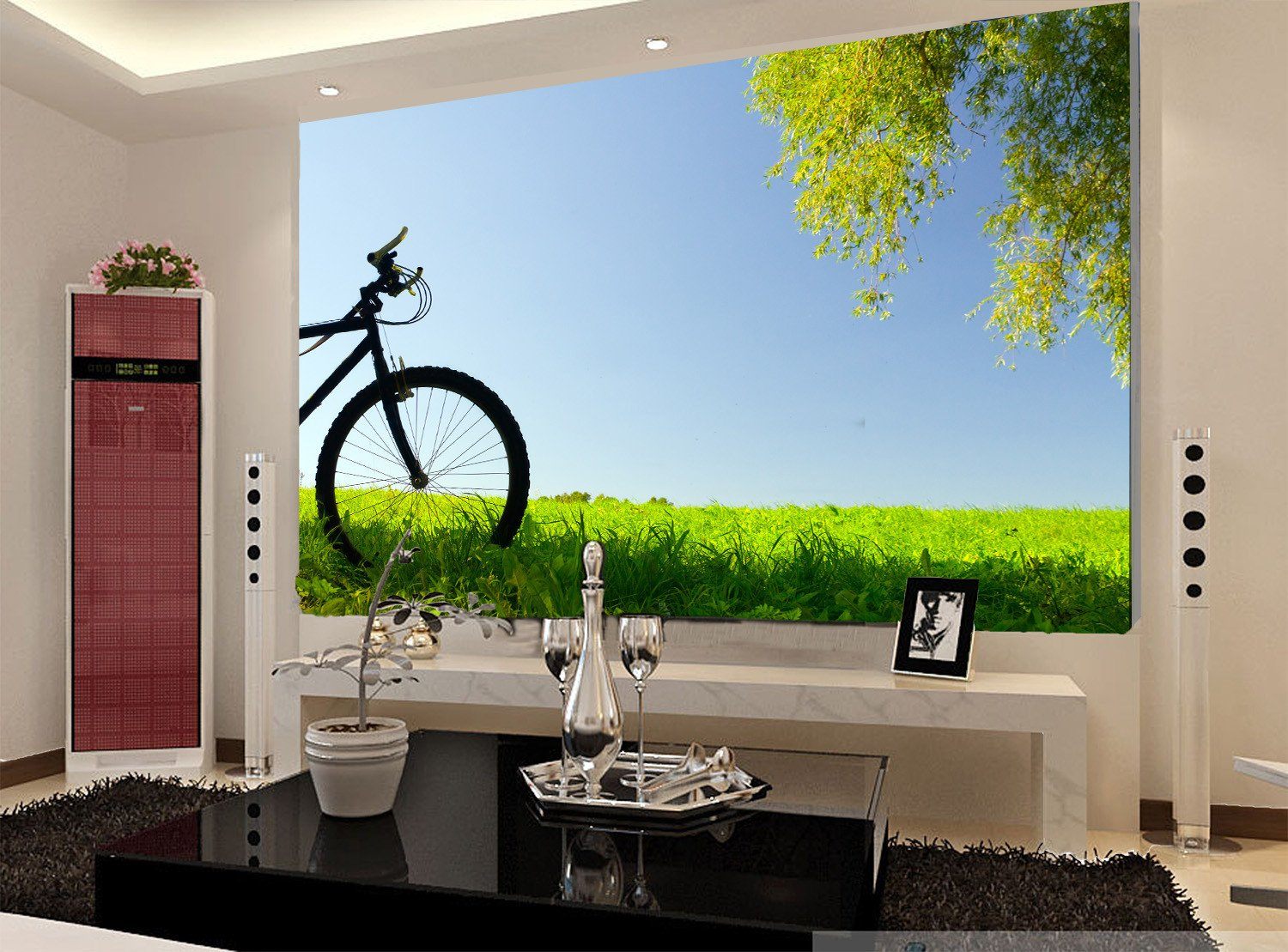 Grassland Bike Wallpaper AJ Wallpaper