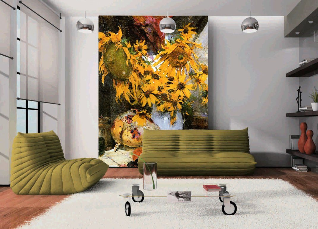 Messy Sunflowers Wallpaper AJ Wallpaper 2