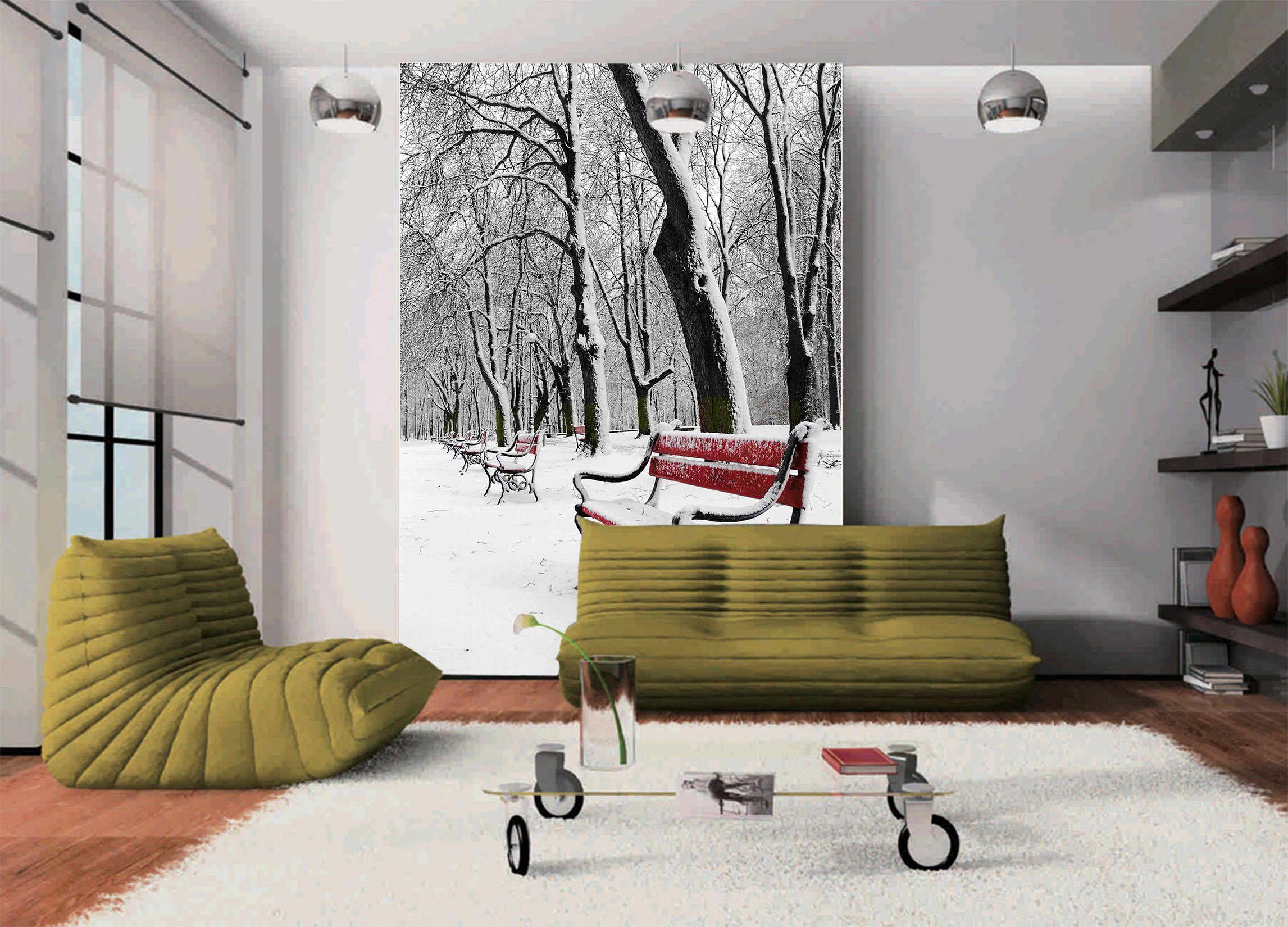 3D Snow Chair 801 Wallpaper AJ Wallpaper