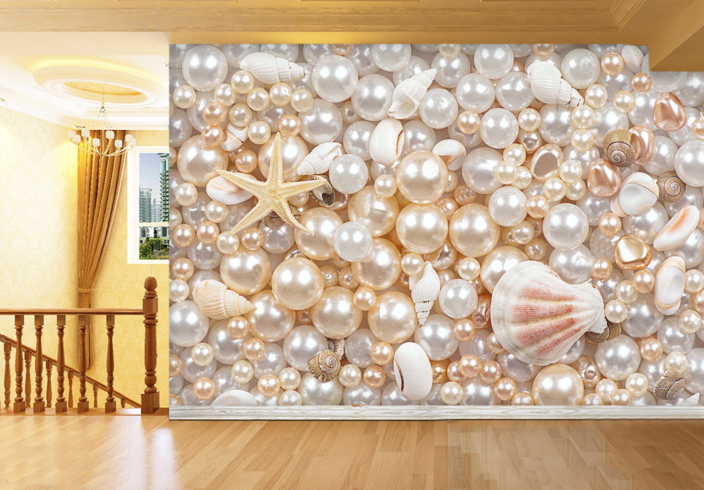 3D Starfish Pearl 1013 Wall Murals Wallpaper AJ Wallpaper 2