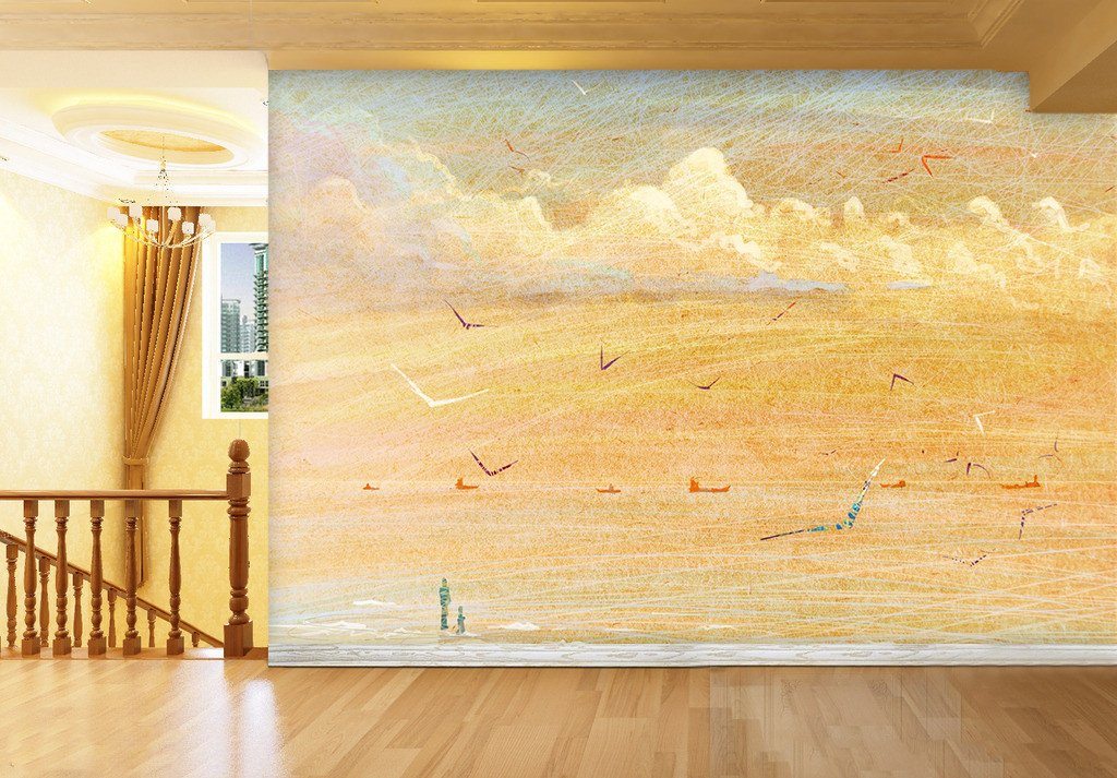 3D Swallows And Clouds 544 Wallpaper AJ Wallpaper