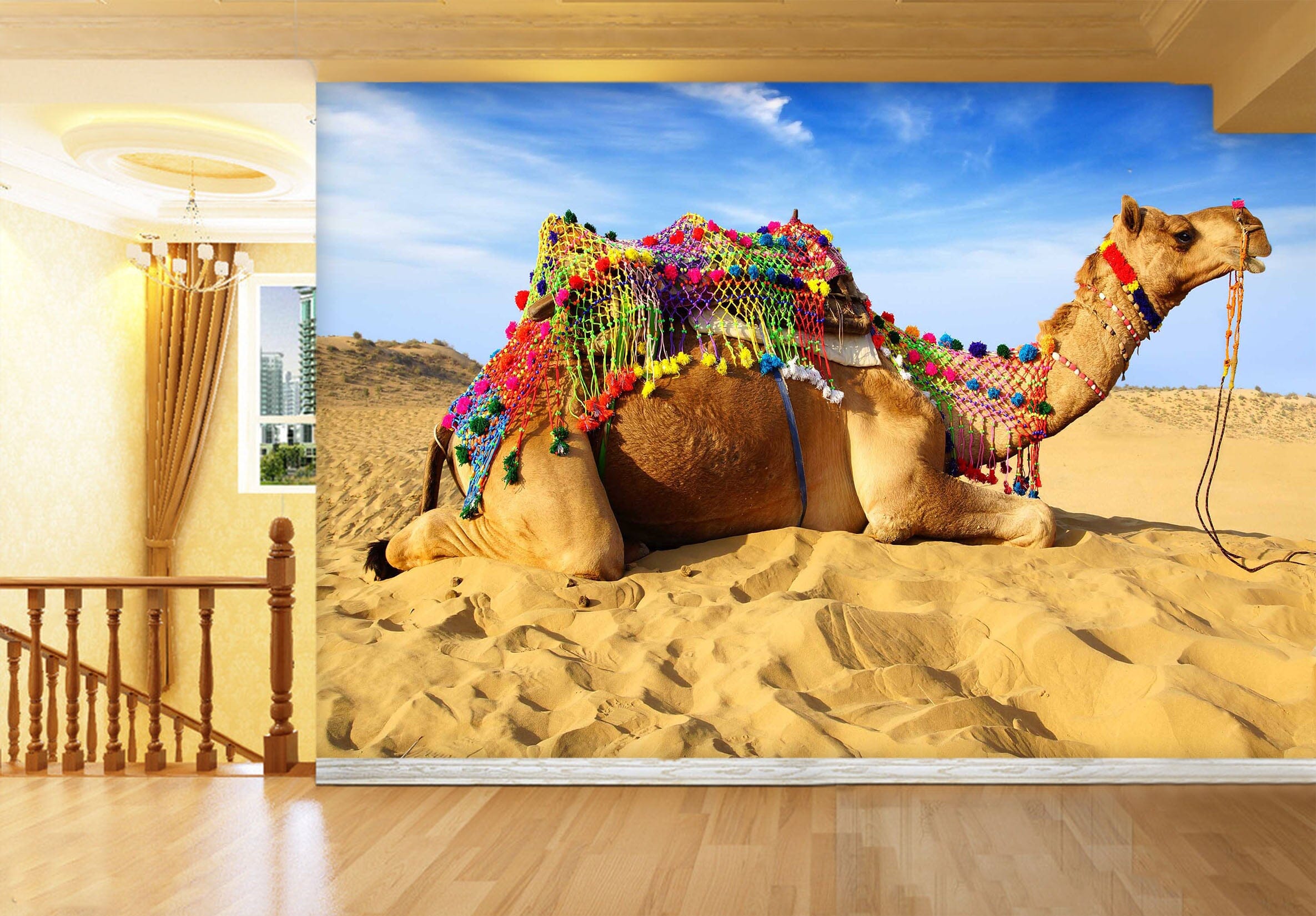 3D Desert Camel 1053 Wall Murals Wallpaper AJ Wallpaper 2