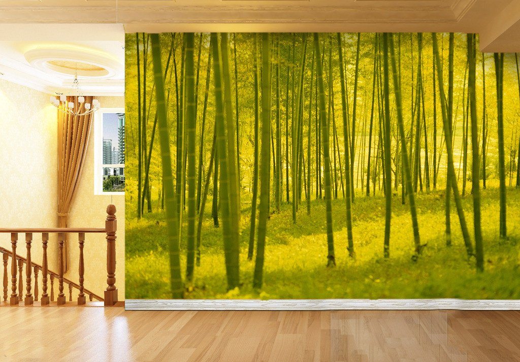 Yellow Bamboo Forest Wallpaper AJ Wallpaper