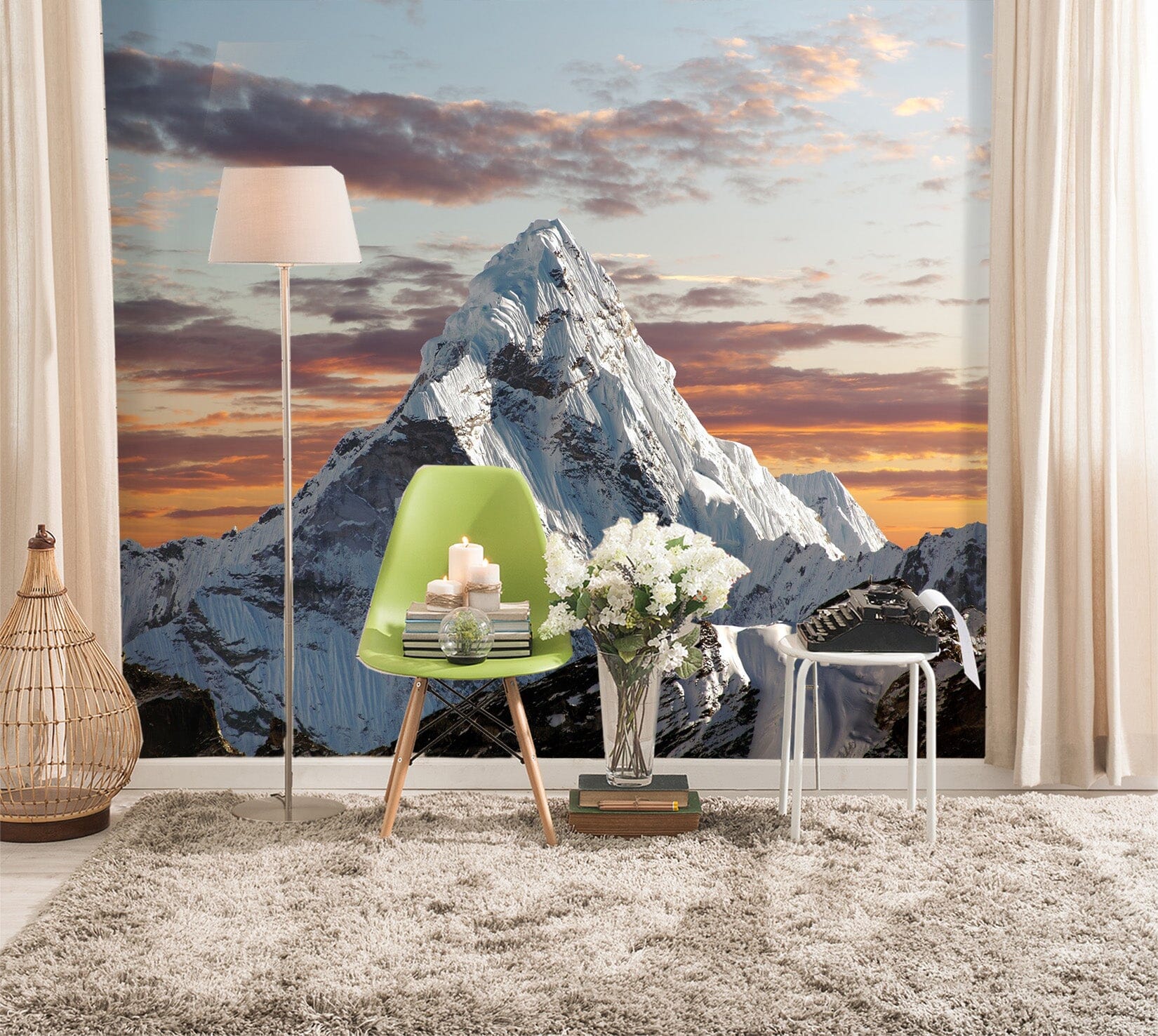 3D Snow Mountain 119 Wall Murals Wallpaper AJ Wallpaper 2