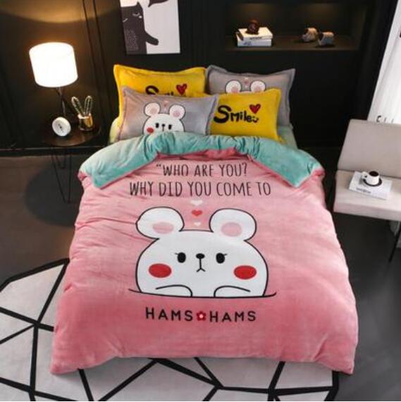 3D Cartoon Bunny 17016 Bed Pillowcases Quilt