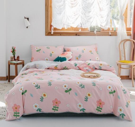 3D Pink Flowers 17067 Bed Pillowcases Quilt