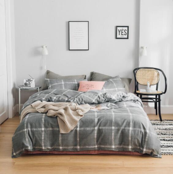 3D Gray Grid 40126 Bed Pillowcases Quilt