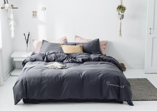 3D Dark Gray 14201 Bed Pillowcases Quilt