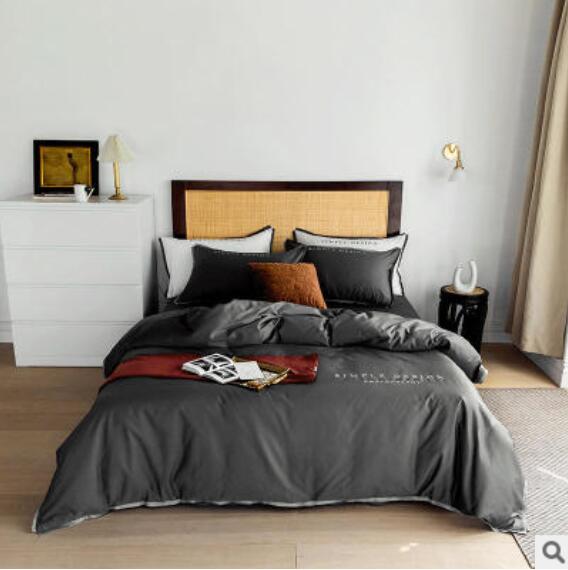 3D Dark Grey 50144 Bed Pillowcases Quilt