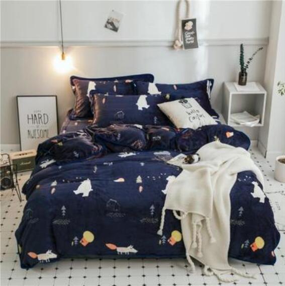 3D Navy Blue 30252 Bed Pillowcases Quilt