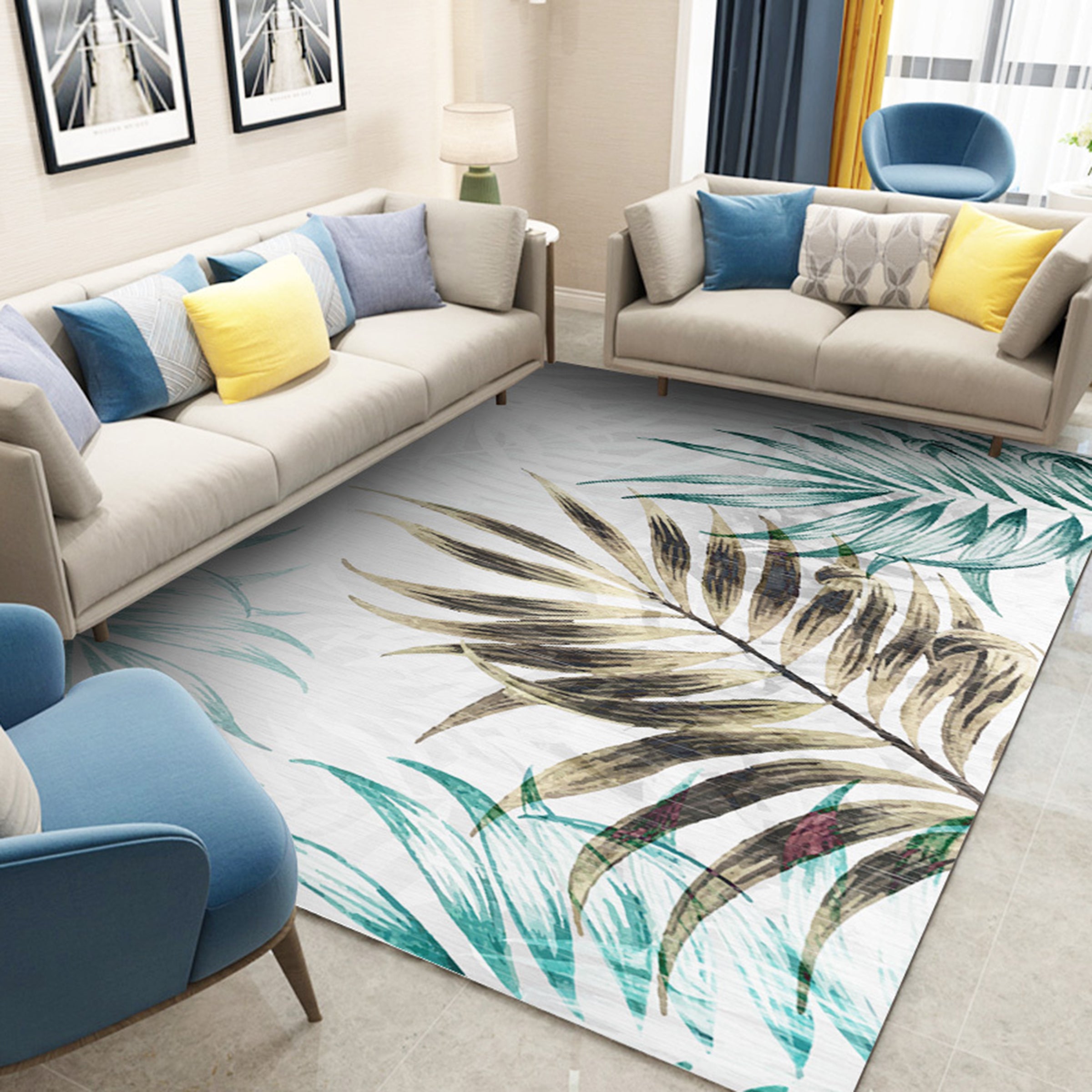 3D Colored Feather WG254 Non Slip Rug Mat Mat AJ Creativity Home