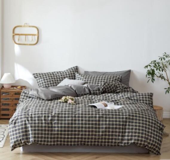 3D Small Black Grid 30008 Bed Pillowcases Quilt