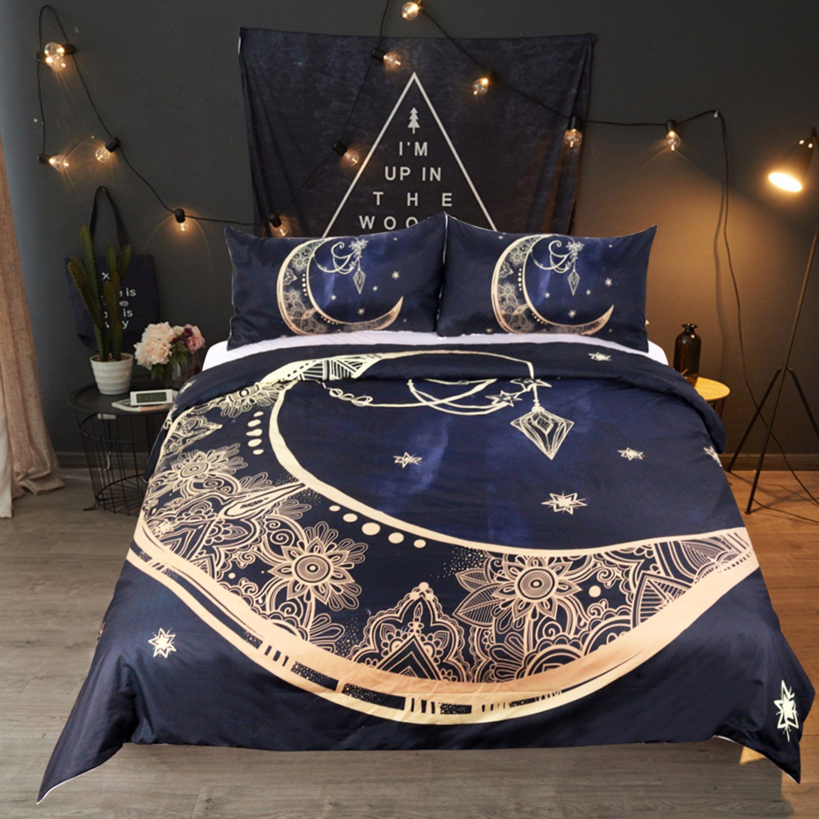 3D Moon Pendantn 201 Bed Pillowcases Quilt Wallpaper AJ Wallpaper