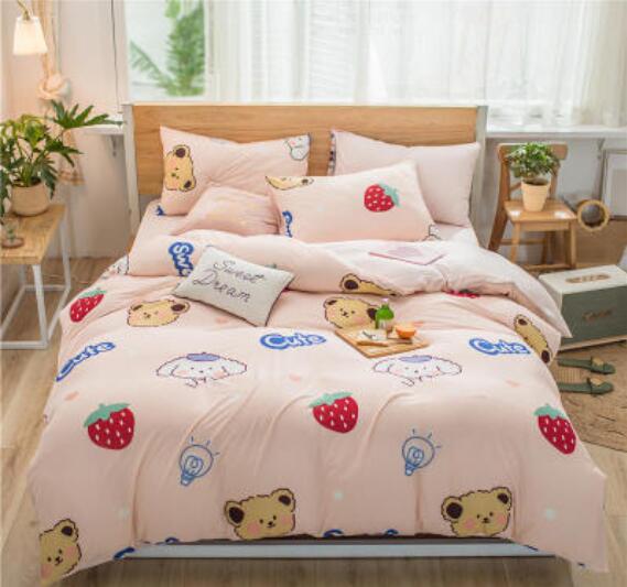 3D Strawberry Bear 40275 Bed Pillowcases Quilt