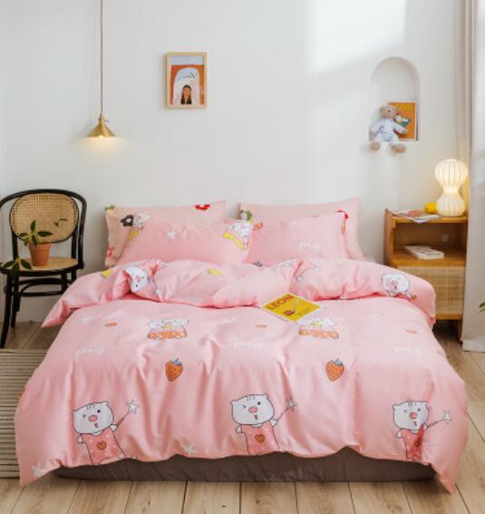 3D Pink Pig 17053 Bed Pillowcases Quilt