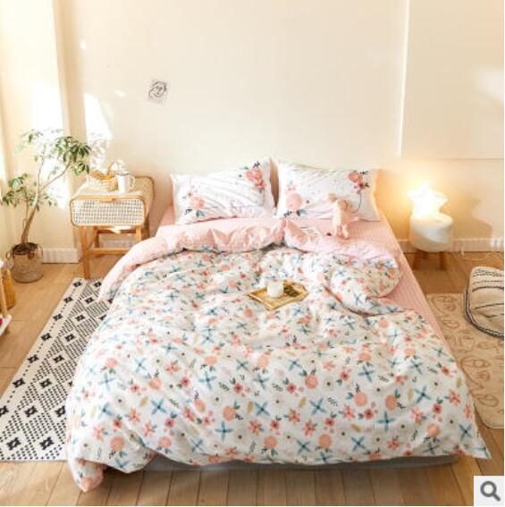 3D Pink Floral 50062 Bed Pillowcases Quilt