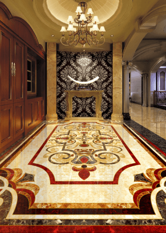 3D Red Edge 084 Floor Mural Wallpaper AJ Wallpaper 2