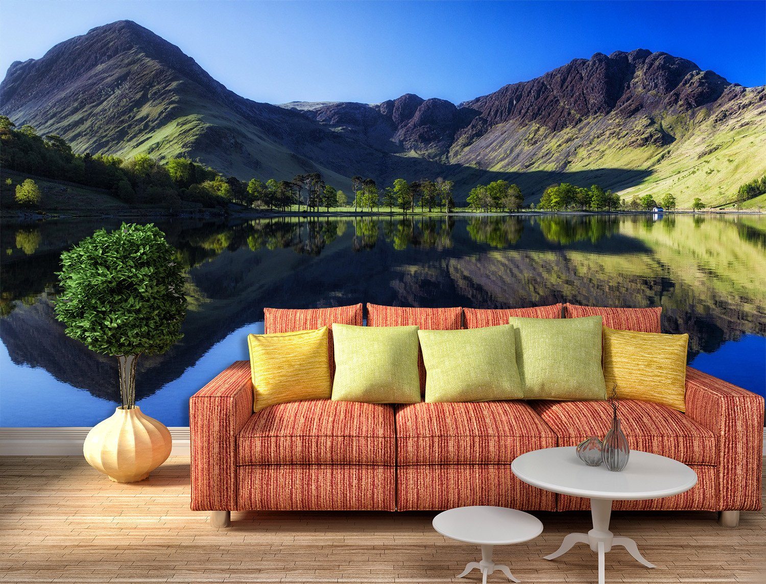 3D Hill Blue Lake 47 Wallpaper AJ Wallpaper