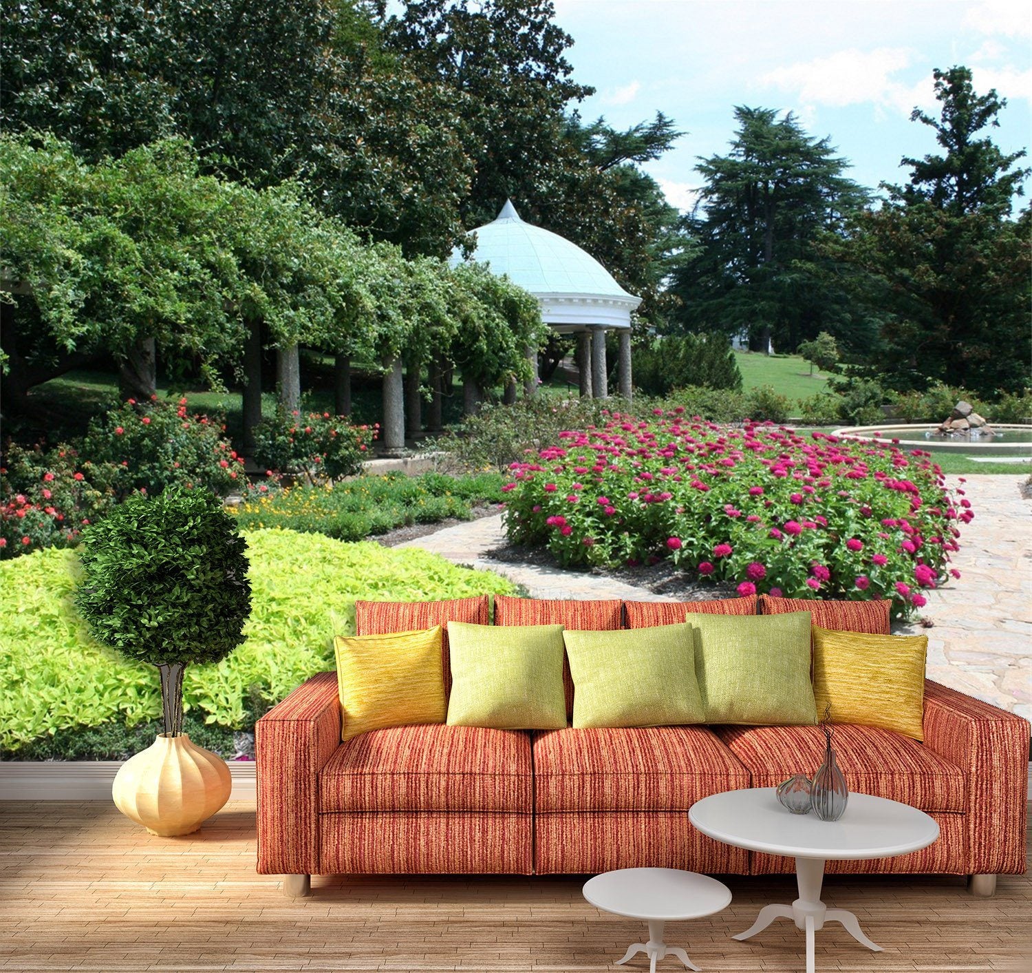 3D Green Garden Pavilion 67 Wallpaper AJ Wallpapers