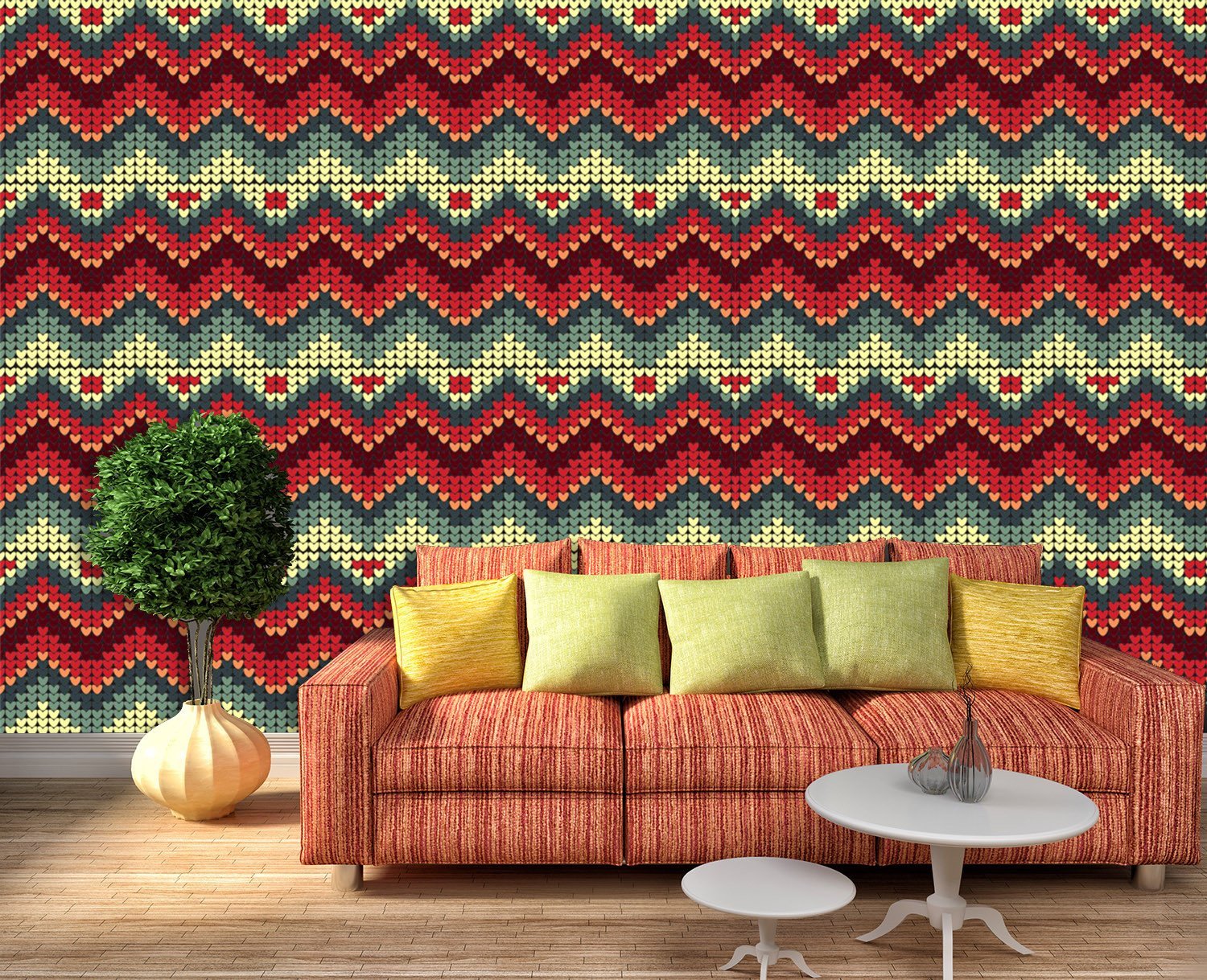 3D Red Wave Pattern 096 Wallpaper AJ Wallpaper