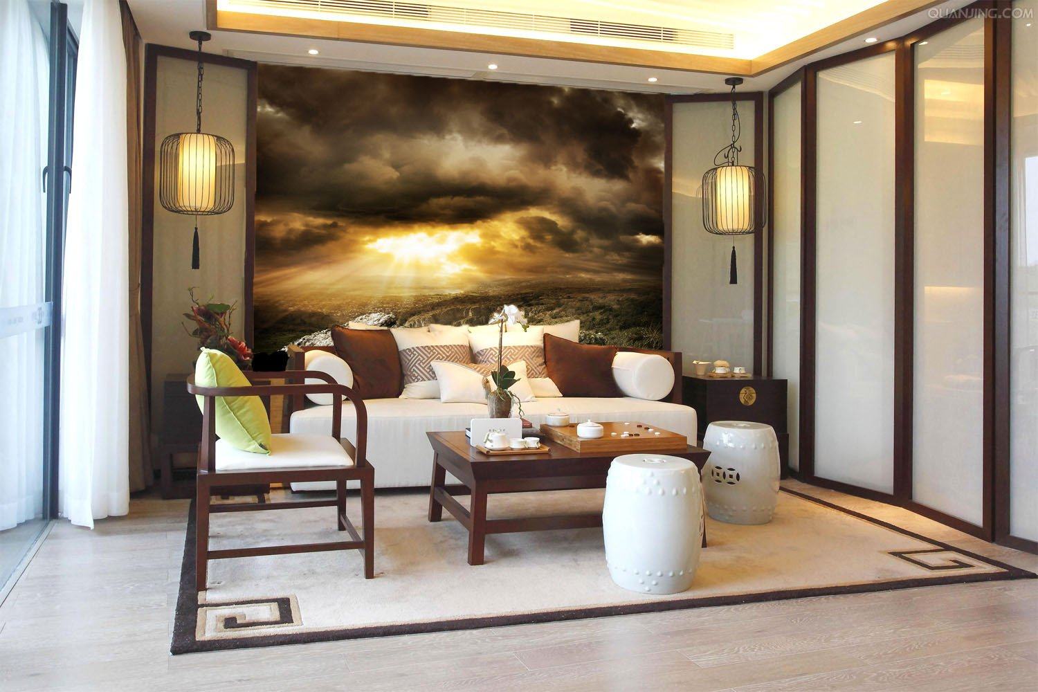 Sunshine Penetrating Clouds 1 Wallpaper AJ Wallpaper