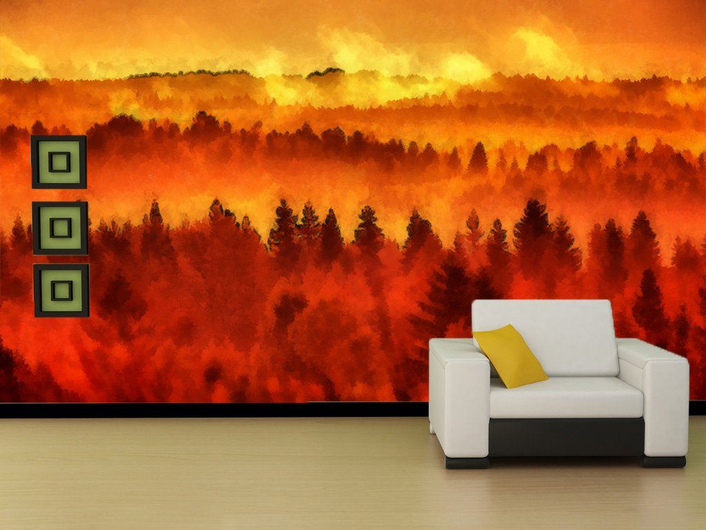 3D Mountains At Dusk 010 Wallpaper AJ Wallpaper