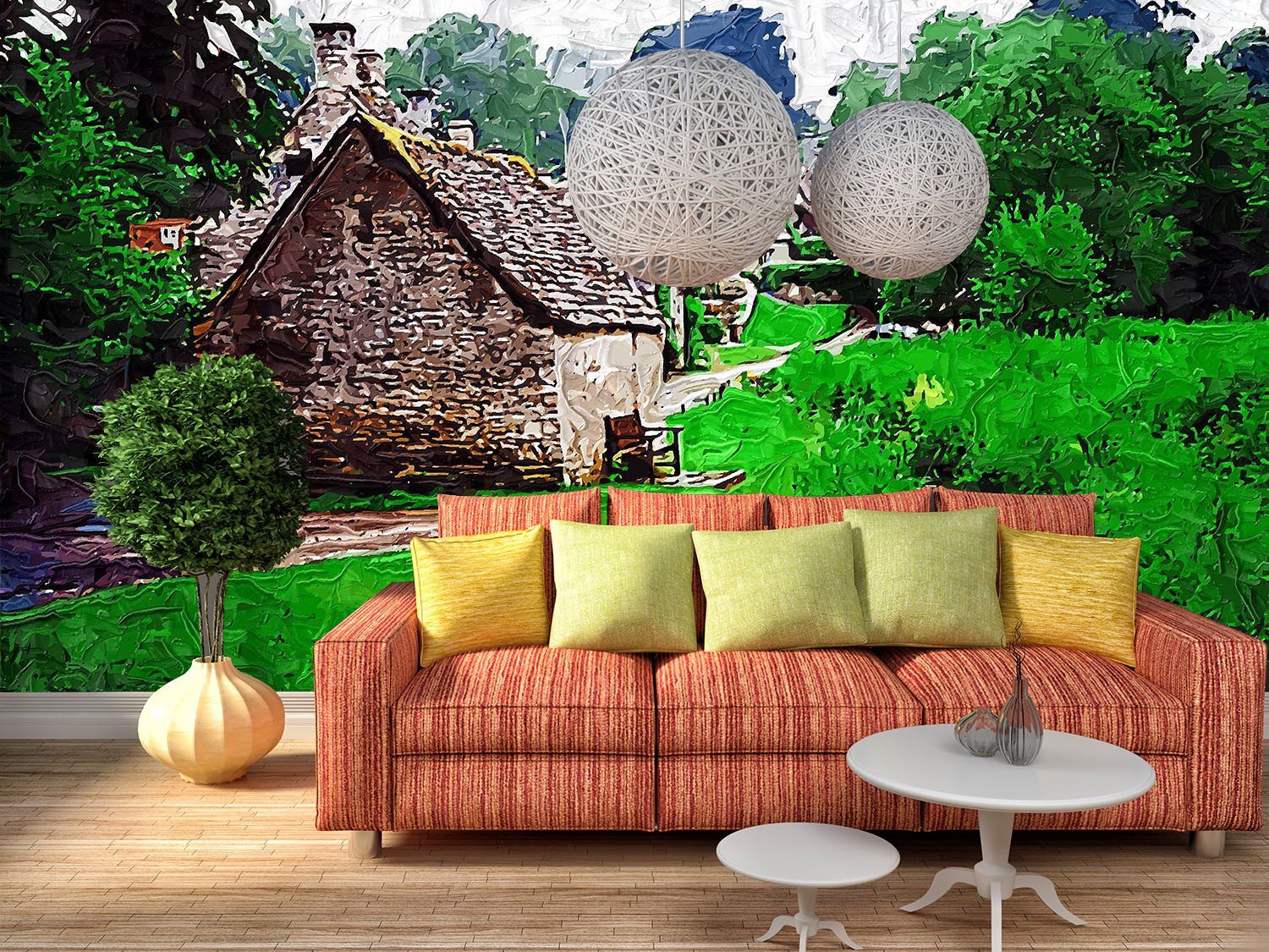 Town Scenery Wallpaper AJ Wallpaper