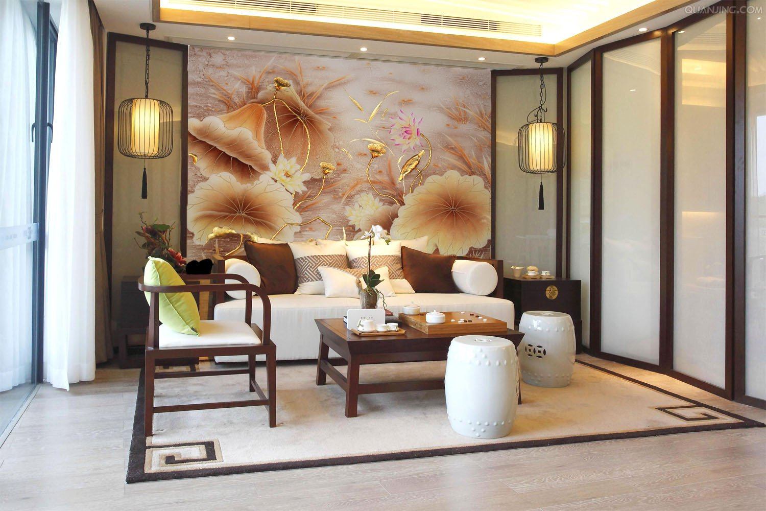 Beautiful Lotus Leaf Wallpaper AJ Wallpaper 2