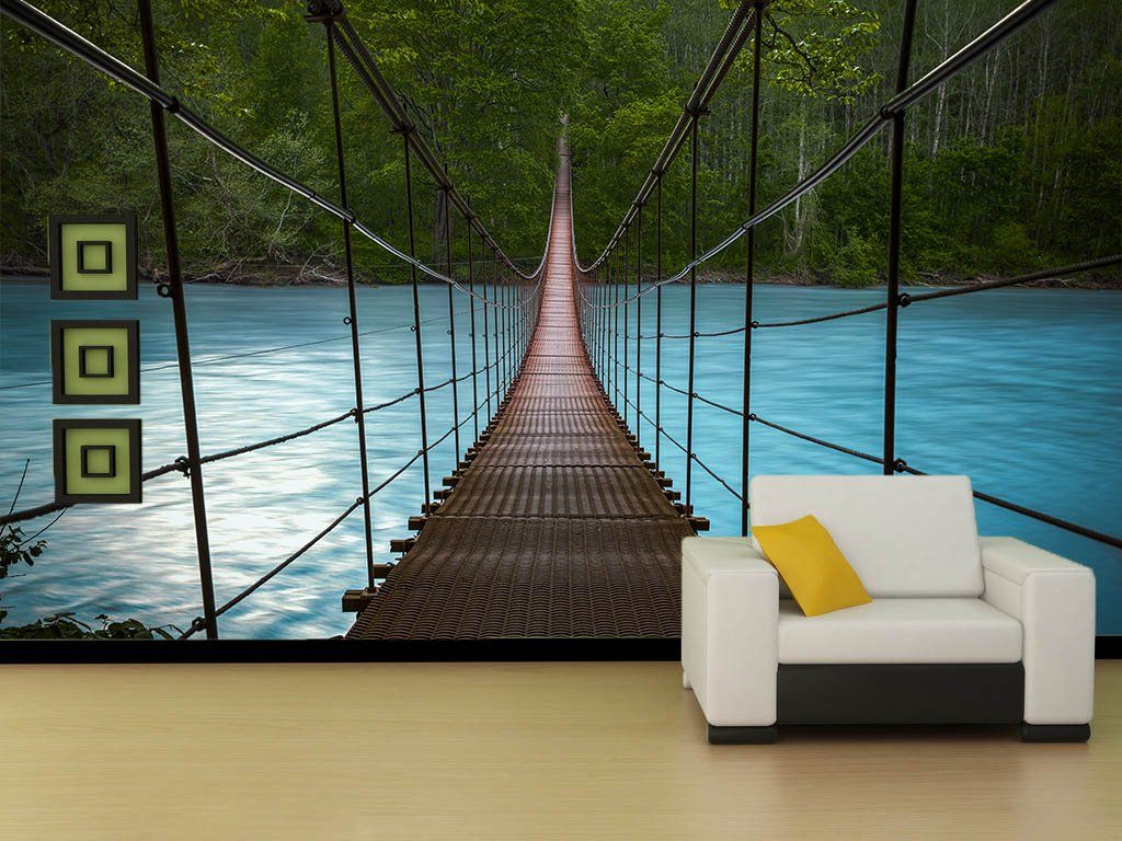 3D Shaking Bridge 051 Wallpaper AJ Wallpaper