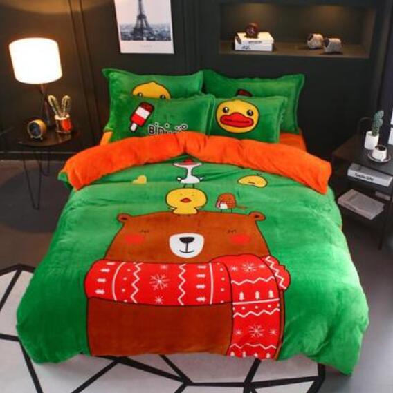 3D Brown Bear 17006 Bed Pillowcases Quilt