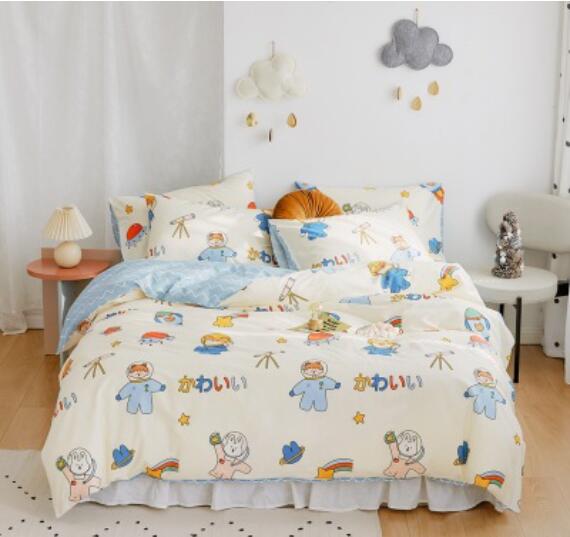 3D Cartoon Cat Astronaut 20036 Bed Pillowcases Quilt